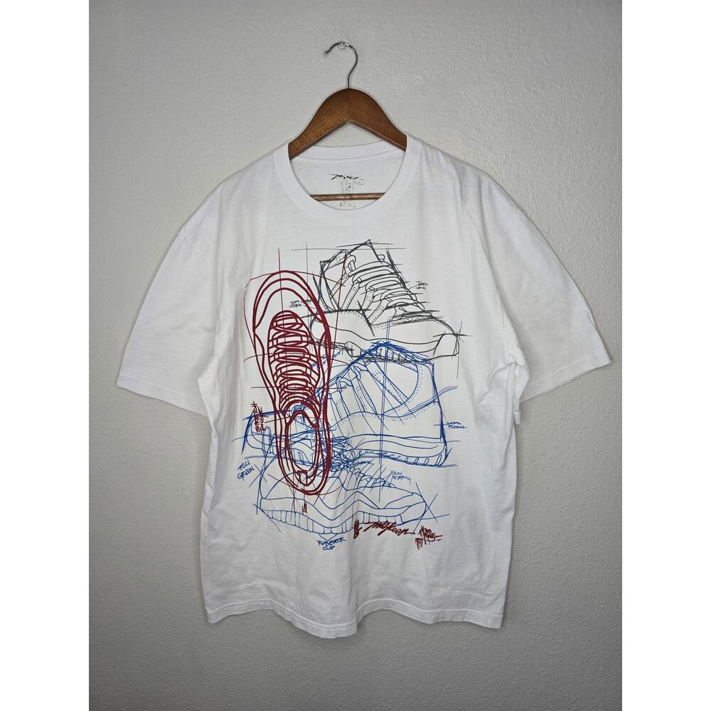 Vintage Miskeen Shirt 2000s Retro Jordan 11s White XL Y2K Streetwear Tee 2000s